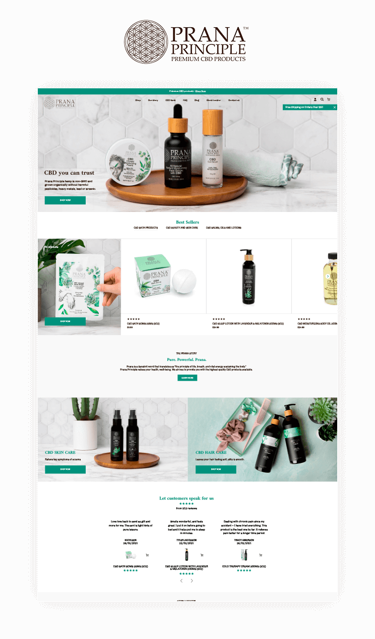 Prana Principle website