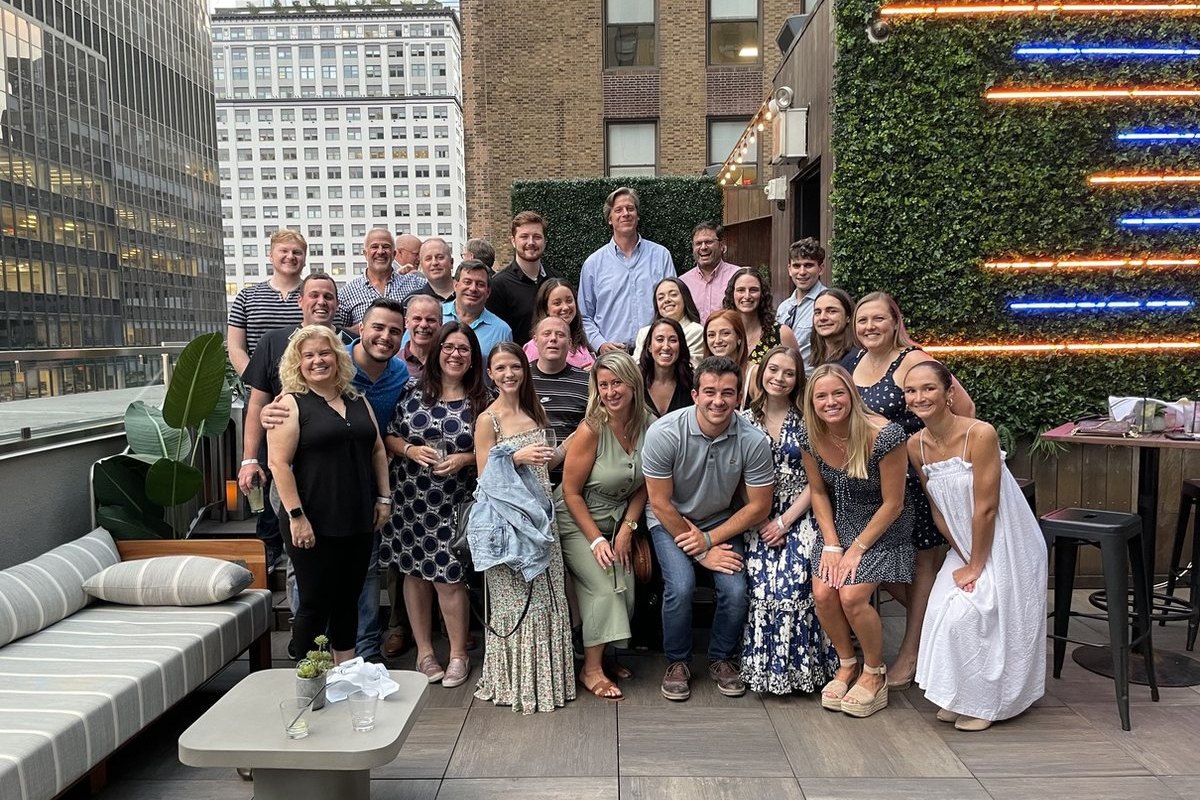 The Chief Media team on the office terrace in New York